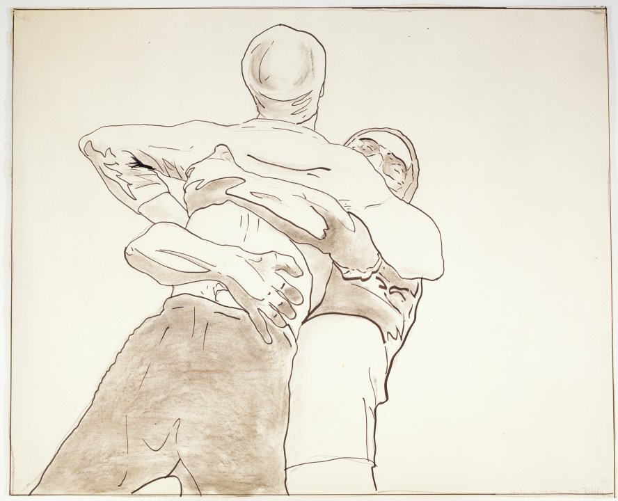 Study for "Wrestlers"