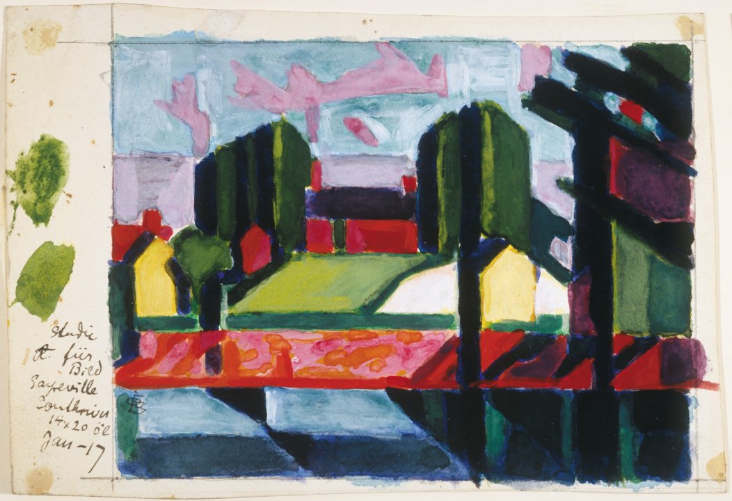 Study for Old Canal (Red & Green)