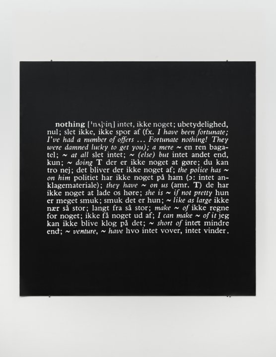Titled (Art as Idea as Idea) [Nothing in Danish] | Buffalo AKG Art