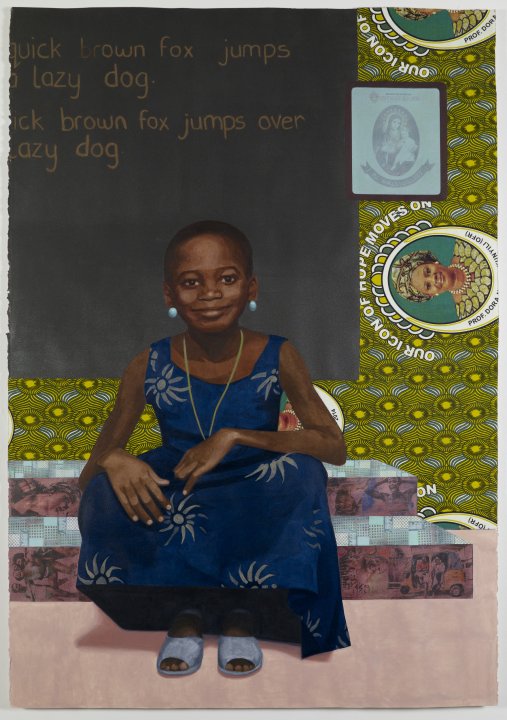 Njideka Akunyili Crosby's "The Beautyful Ones" Series #5, 2016 "The Beautyful Ones" Series #5
