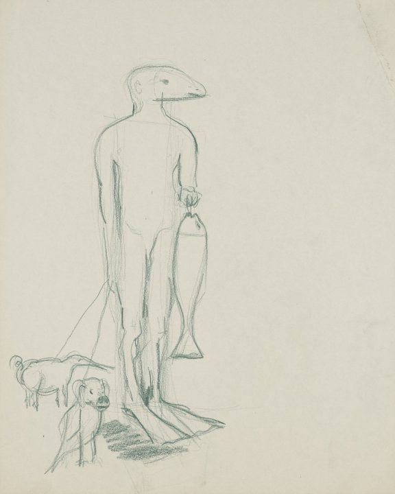 [Study for "The Fishman"]