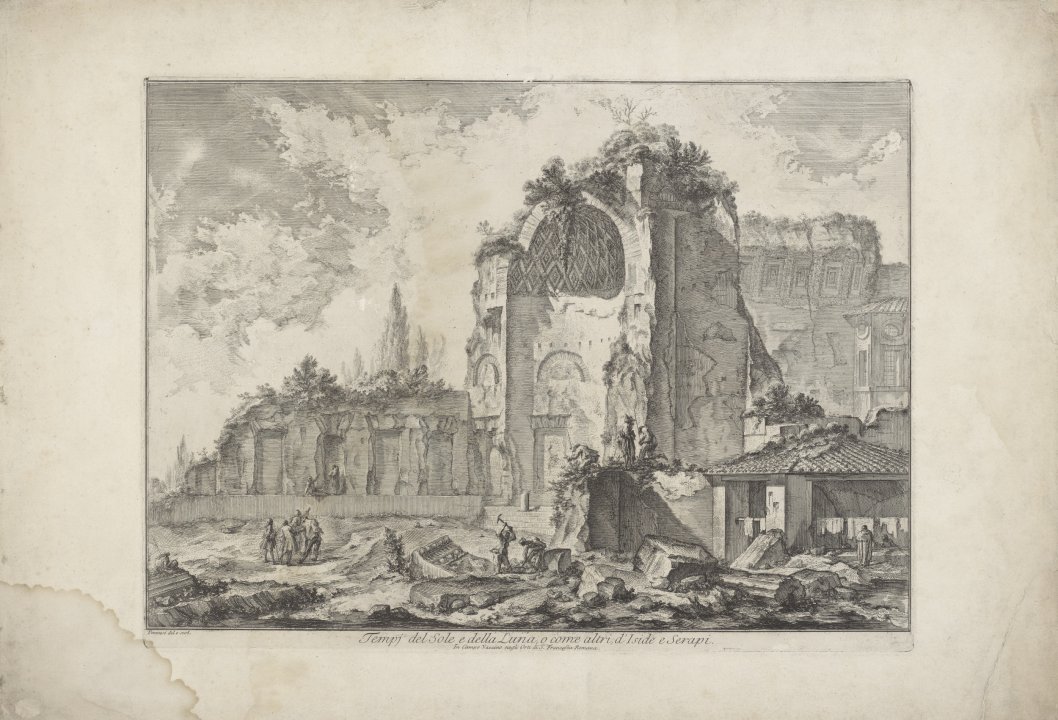 Tempi del Sole e della Luna (The Temple of Venus and Roma [erroneously called Temple of Sol and Luna]) from the series Vedute di Roma (Views of Rome)