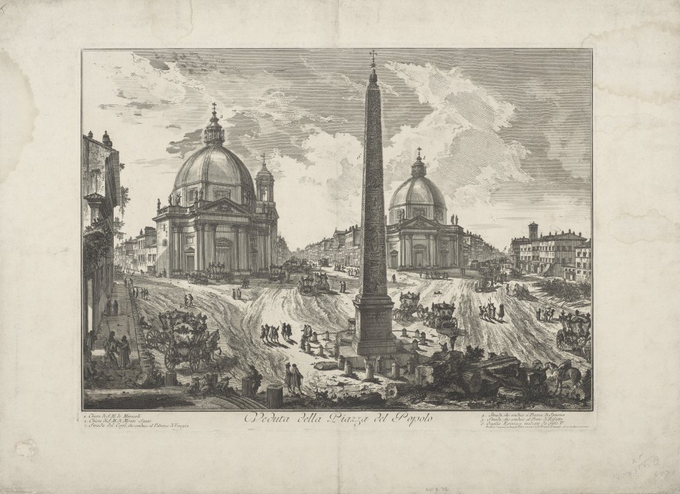 Veduta della Piazza del Popolo (View of the Piazza del Popolo) from the series Vedute di Roma (Views of Rome)