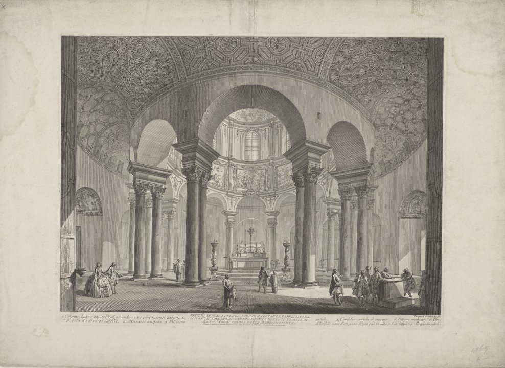 Veduta interna del Sepolcro di S. Costanza (View of the Interior of the Tomb of Santa Costanza) from the series Vedute di Roma (Views of Rome)