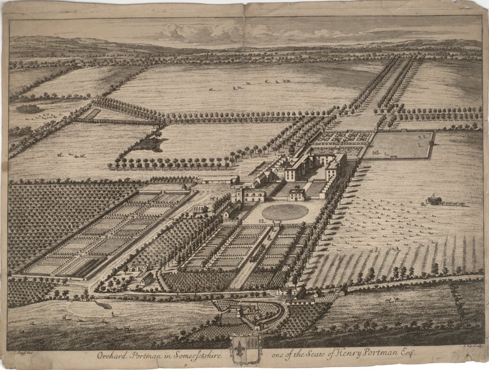 Orchard Portman in Somersetshire from Britannia Illustrata