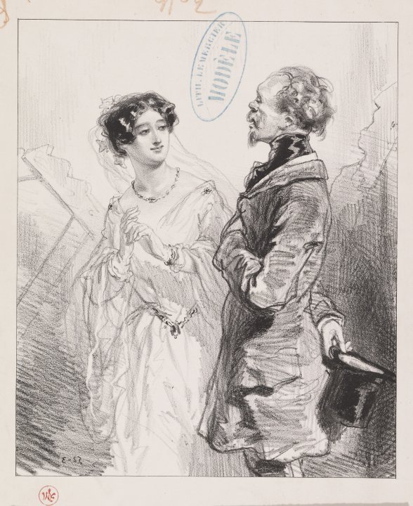 "- . . . alors, si vous permettez, j'aurai l'honneur de vous envoyer ma voiture á onze heures. . . " "-Ça me botte." (Masques et Visages)