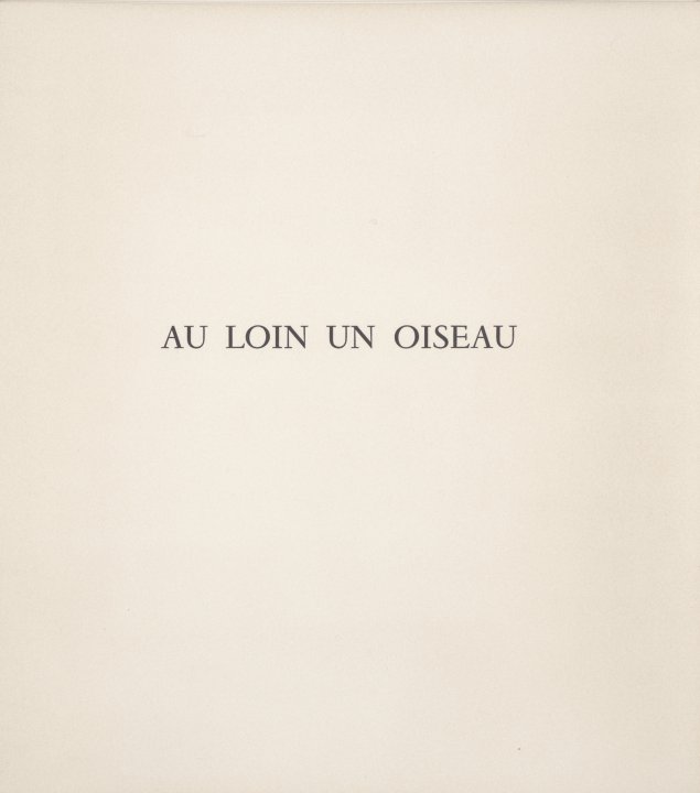 [cover from Au loin un oiseau (In the Distance a Bird)]