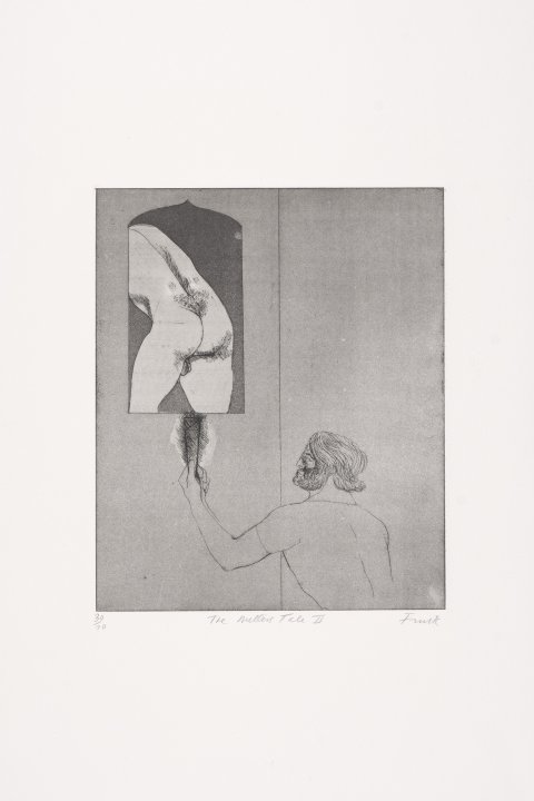 The Miller's Tale II from a series of illustrations of Chaucer's Canterbury Tales