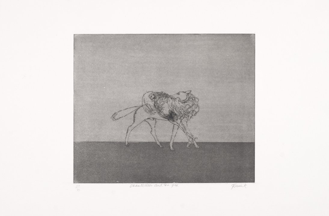 Chanticleer and the Fox from a series of illustrations of Chaucer's Canterbury Tales