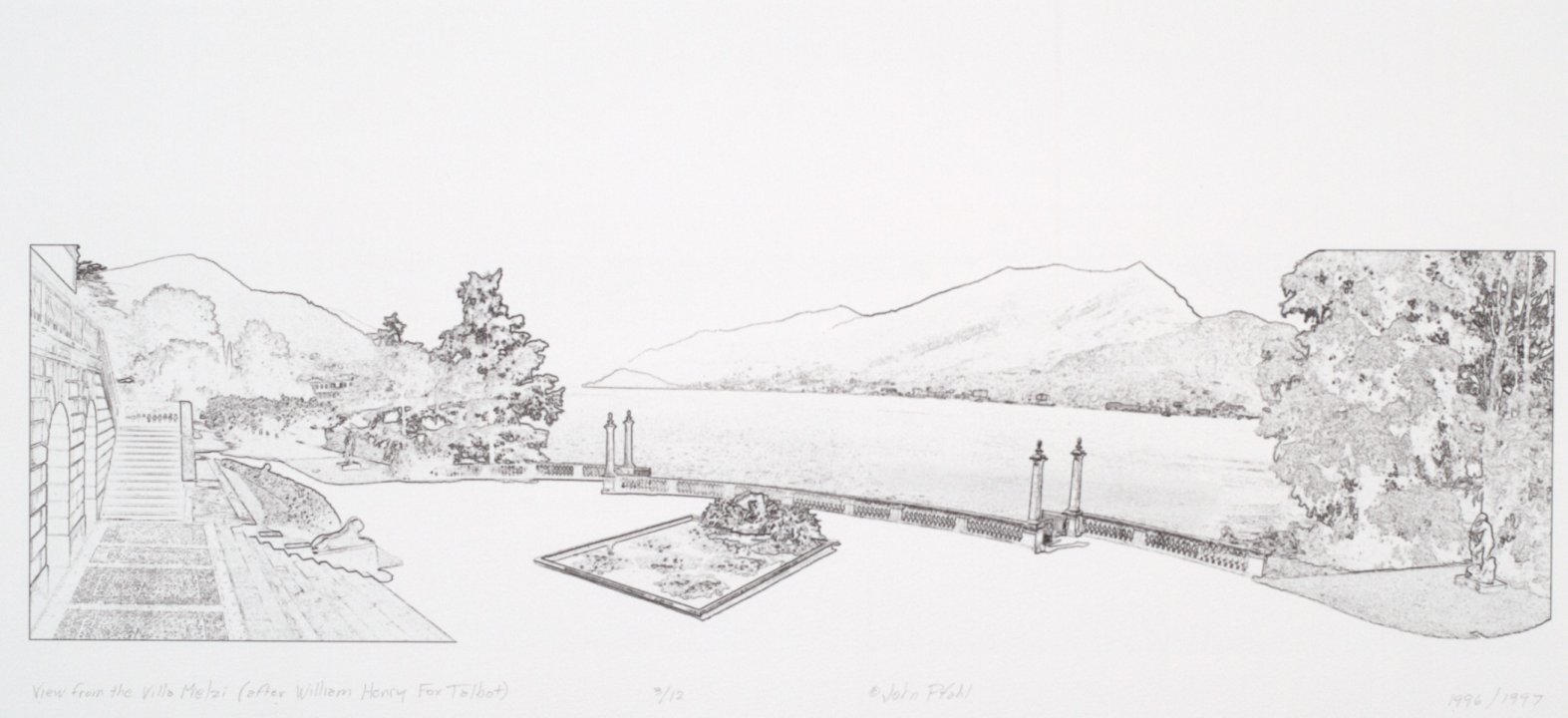 View from the Villa Melzi (after William Henry Fox Talbot) from the portfolio Permutations on the Picturesque