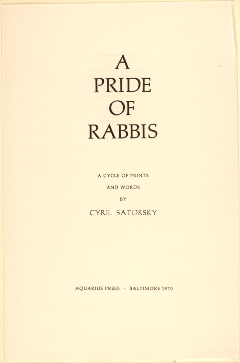 A Pride of Rabbis