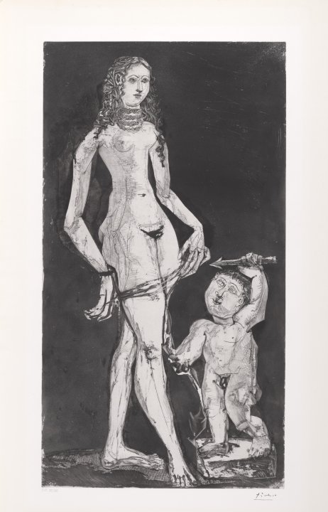 Vénus et l'Amour, d'après Cranach (Venus and Cupid, after Cranach)