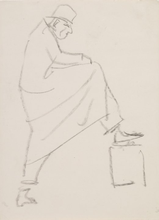 Man with Foot on Box