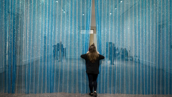 Installation view of Felix Gonzalez-Torres’s "Untitled" (Water), 1995.