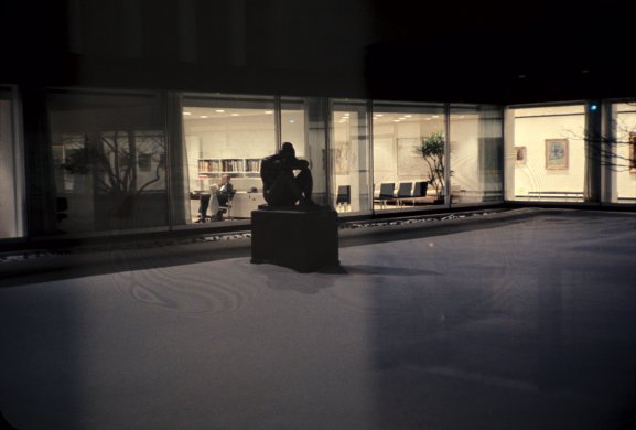 Maillol's La Nuit photographed during the Centennial Ball on January 20, 1962, in the museum’s Sculpture Garden. 