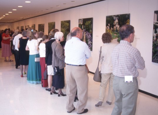 Installation view of Giverny Now: Photographs by Elizabeth Murray