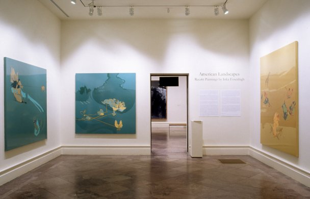 Installation view of American Landscape: Recent Paintings by Inka Essenhigh