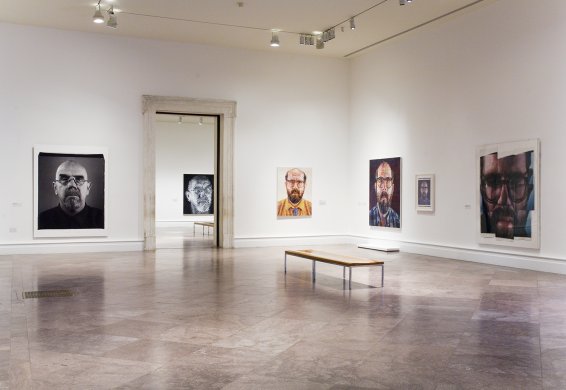 Installation view of Chuck Close: Self-Portraits 1967–2005