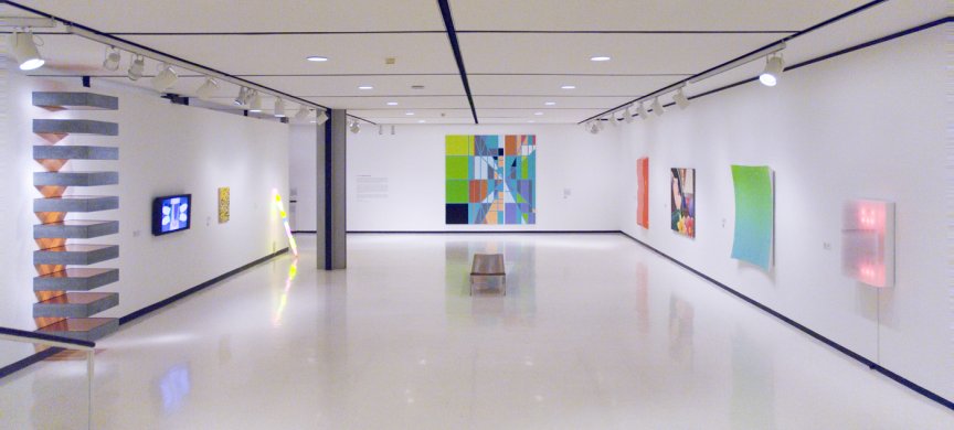 Installation view of REMIX: Color and Light