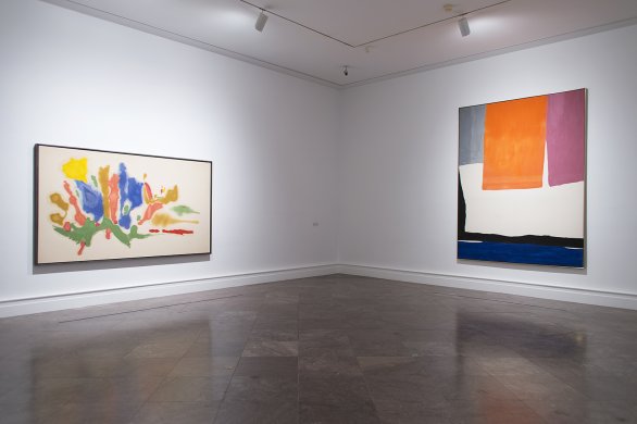Installation view of Giving up One's Mark: Helen Frankenthaler in the 1960s and 1970s