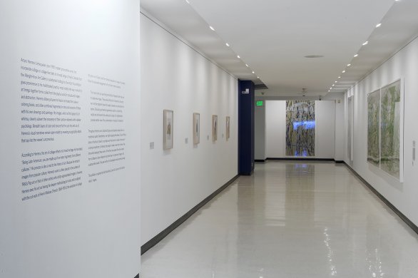 Installation view of Arturo Herrera: Little Bits of Modernism