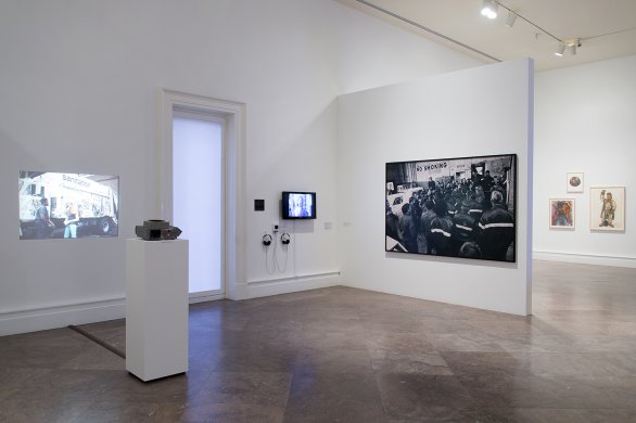 Installation view of Overtime: The Art of Work