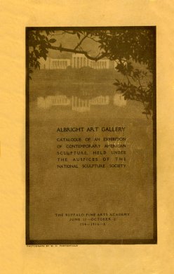 Cover of Catalogue of an Exhibition of Contemporary American Sculpture, Held Under the Auspices of the National Scultpure Society