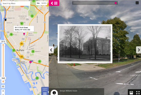 Screenshot of the George Williams House on the Albright-Knox Art Gallery's Historypin channel