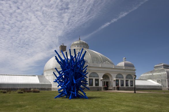 Shayne Dark's Tanglewood, 2006, on the front lawn of the Buffalo and Erie County Botanical Gardens