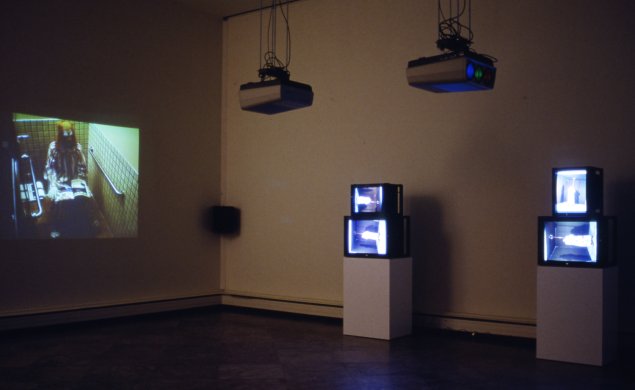 Installation view of Being & Time: The Emergence of Video Projection