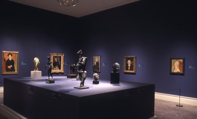 Installation view of Modigliani & the Artists of Montparnasse