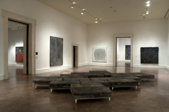 Installation view of Guillermo Kuitca: Everything, Paintings and Works on Paper, 1980–2008