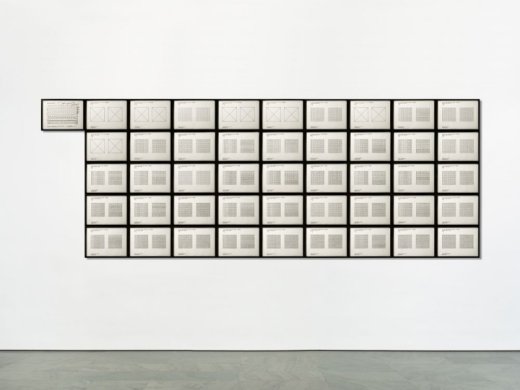 Hanne Darboven's K: 15 x 15–F:15 x 15 (Ordner:1), 1972–73