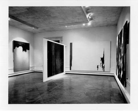 Installation view of Paintings by Clyfford Still