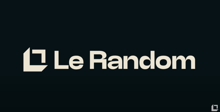Le Random in white font on a black background