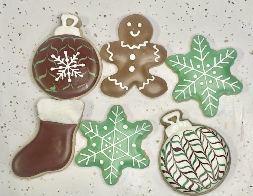 Six holiday cookies