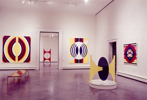Installation view of Nassos Daphnis retrospective