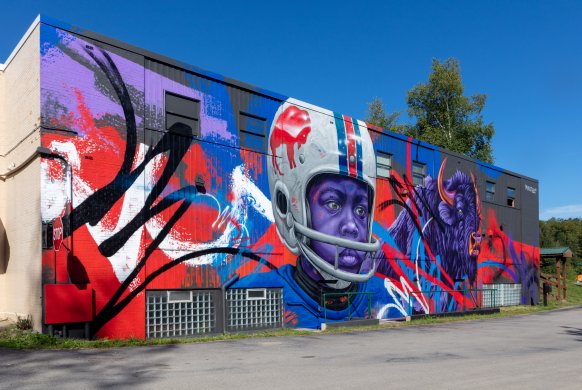 In-progress view of "://GROW!NG_BUFFALO." Photo: Jeff Mace