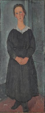 Modigliani【少女の肖像】肉筆油彩画　模写 La Jeune bonne (The Servant Girl) | Buffalo AKG Art Museum