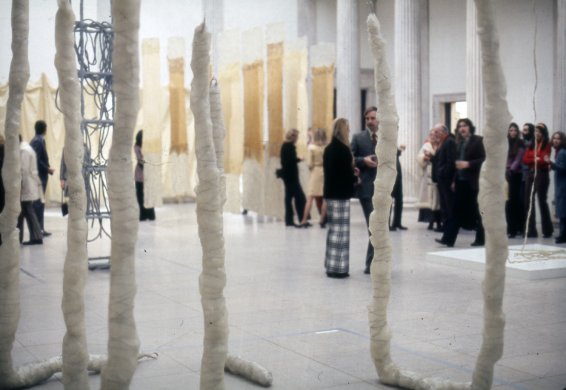 Members at the Members' Preview for Eva Hesse: A Memorial Exhibition