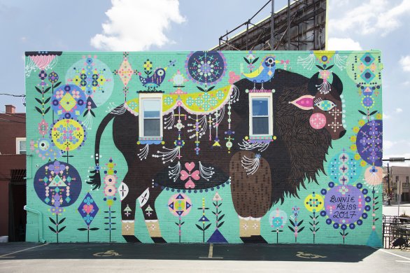 Bunnie Reiss's mural Magic Buffalo, 2017