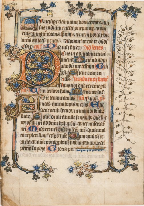 Page from Book of Hours of Salisbury Cathedral by Unknown British Artist