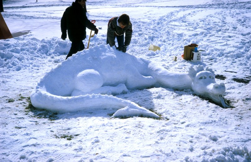 An entry in the Fourth Great Snow Sculpture Contest