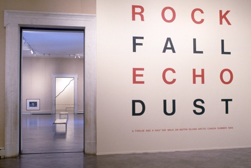 Installation view of Hamish Fulton: Selected Walks, 1969–1989 