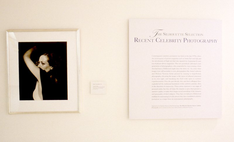 Installation view of The Silhouette Selection: Recent Celebrity Photography, 1979–1991