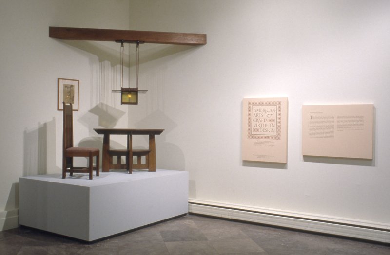 Installation view of American Arts and Crafts: Virtue in Design