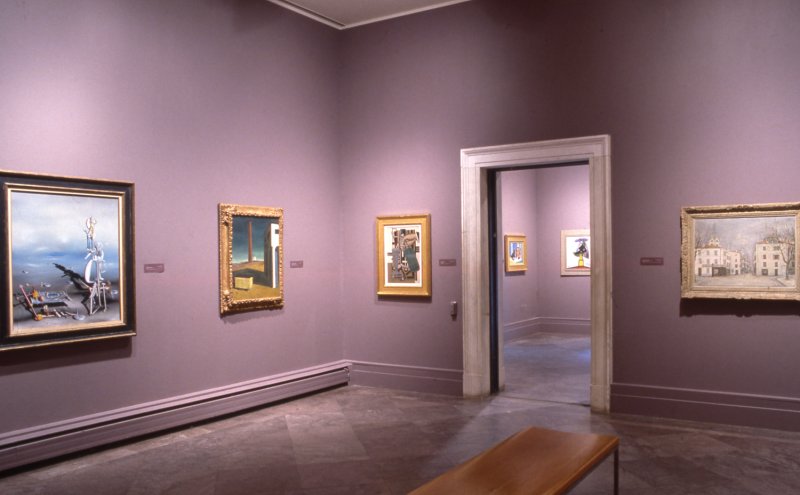 Installation view of Impressionism to Surrealism: European Paintings from the Albright-Knox Art Gallery