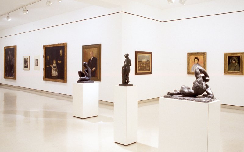 Installation view of From Behind Closed Doors: Twentieth Century Figuration from the Albright-Knox Art Gallery