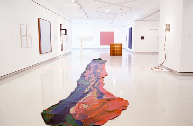 Installation view of Next to Nothing: Minimalist Works from Albright-Knox Art Gallery