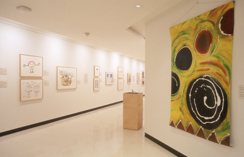 Installation view of Childhood Revealed: Art Expressing Pain, Discovery and Hope